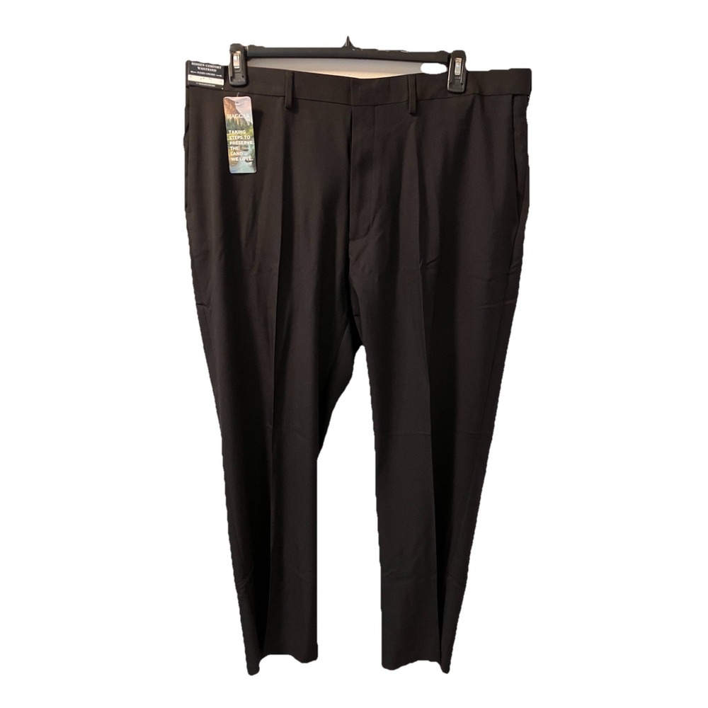 Haggar Dress Pants Premium Comfort Classic Fit Black 40x30 NWT Comfort Waistband